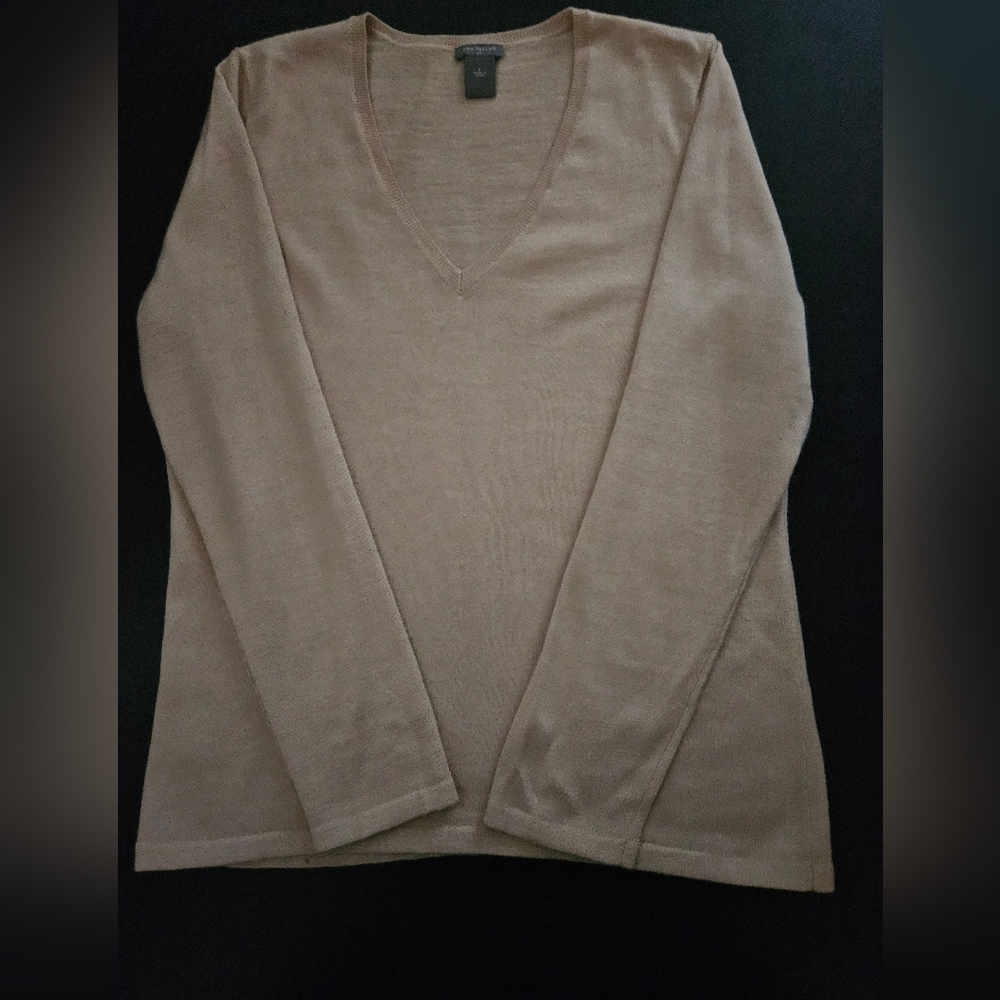 Ann Taylor Merino Wool Blend Tan Top - NWOT - Size L